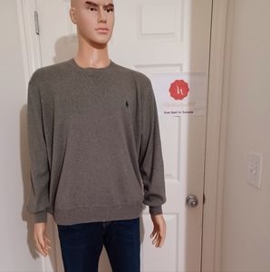 Polo by Ralph Lauren Mens' Long Sleeve Sweater Gray (Size XL)